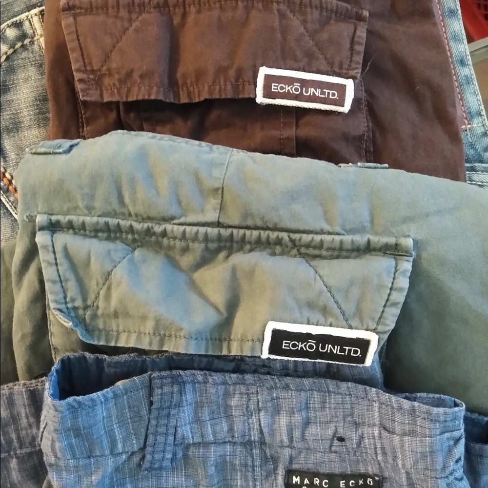 3 pairs of size 32 Marc Ecko shorts
